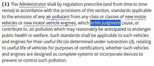 Clean Air Act Section 202a1